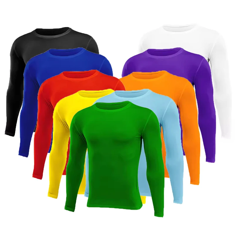 Running Gear For Women - ผู้ชายผู้หญิงเด็กเด็กเด็กผู้หญิงวิ่งยาวเสื้อยืดฟิตเนสกีฬาบาสเกตบอลฟุตบอลยิมด้านล่างเสื้อผ้า J025