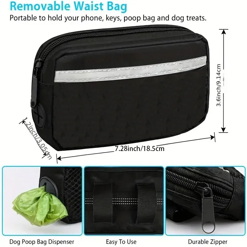 สายจูงสุนัขฟรีพร้อมกระเป๋าซิป  - Running Gear Dog บทวิจารณ์และราคา
