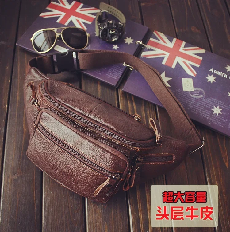 ของแท้ Cowhide หนังเอวกระเป๋าผ - Running Belt Waist บทวิจารณ์และราคา