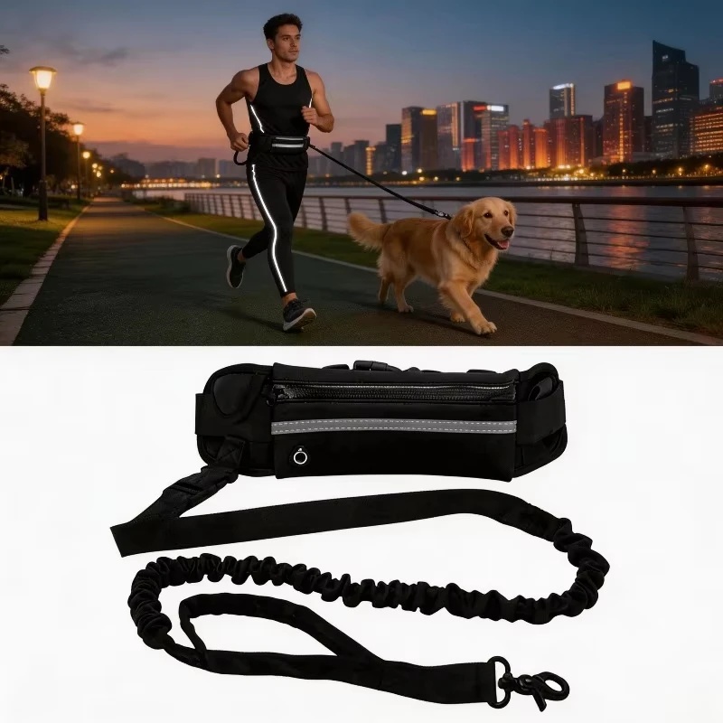 สายจูงสุนัขแบบสะท้อนแสงแบบแฮนด - Running Gear Dog บทวิจารณ์และราคา