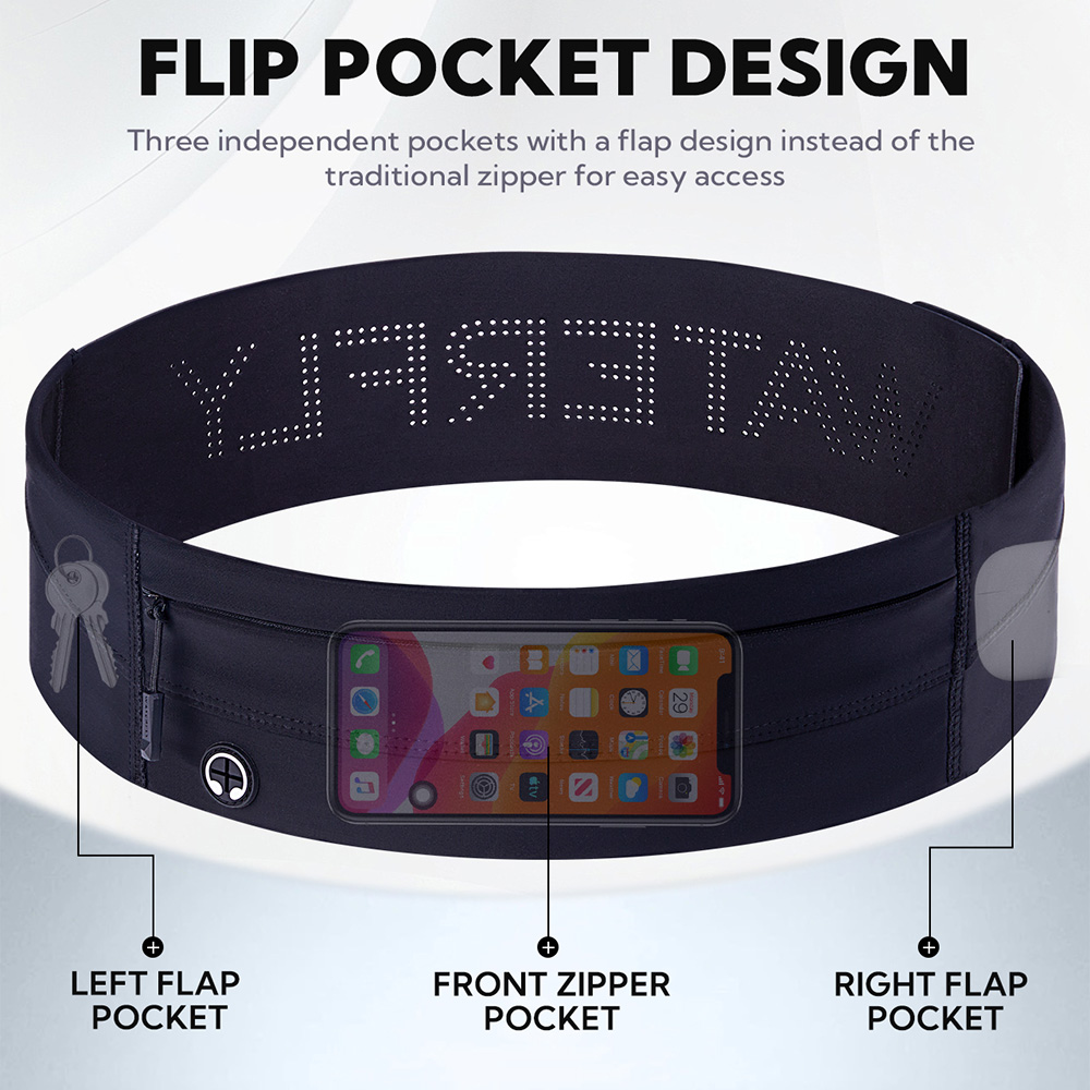 WATERFLY เข็มขัดวิ่ง Fanny Pac - Running Belt Waist บทวิจารณ์และราคา